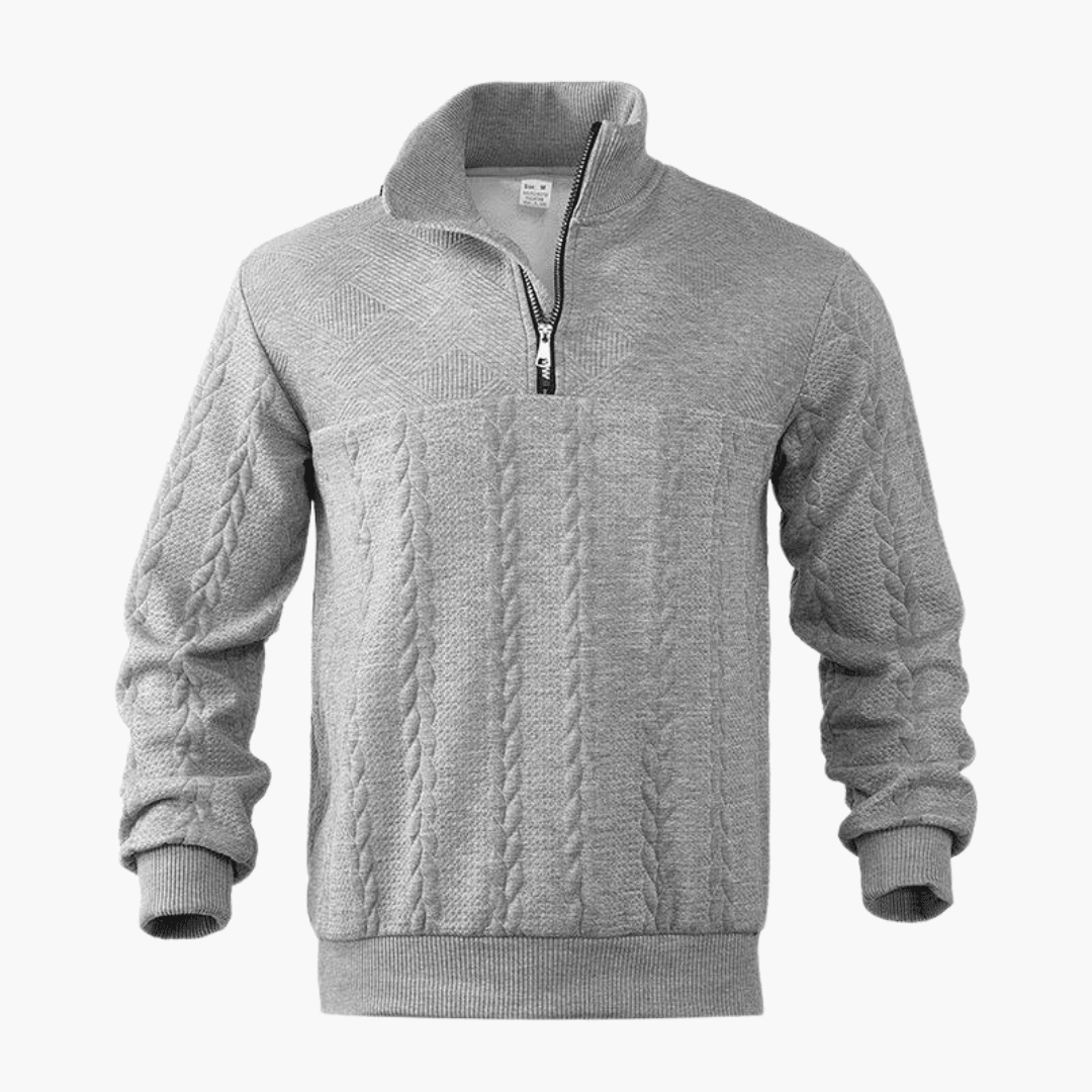 Men's Cable Knit Troyer Sweater 0