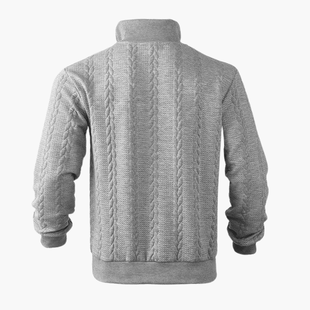 Men's Cable Knit Troyer Sweater 2