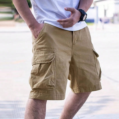 Men's Cargo Shorts with Multi-Pocket Design 0