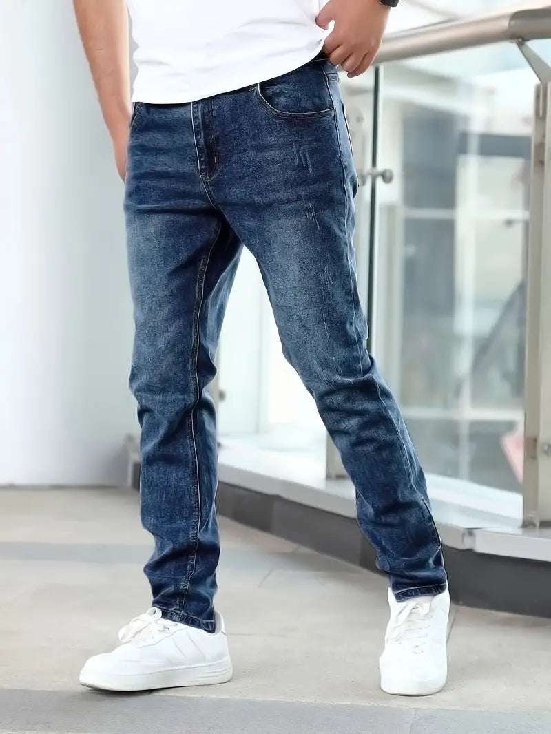 Men's Casual Denim Jeans with Pockets 0