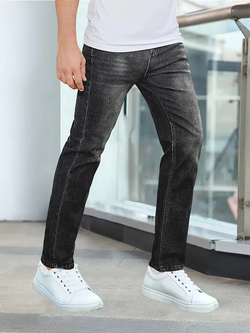 Men's Casual Denim Jeans with Pockets 3