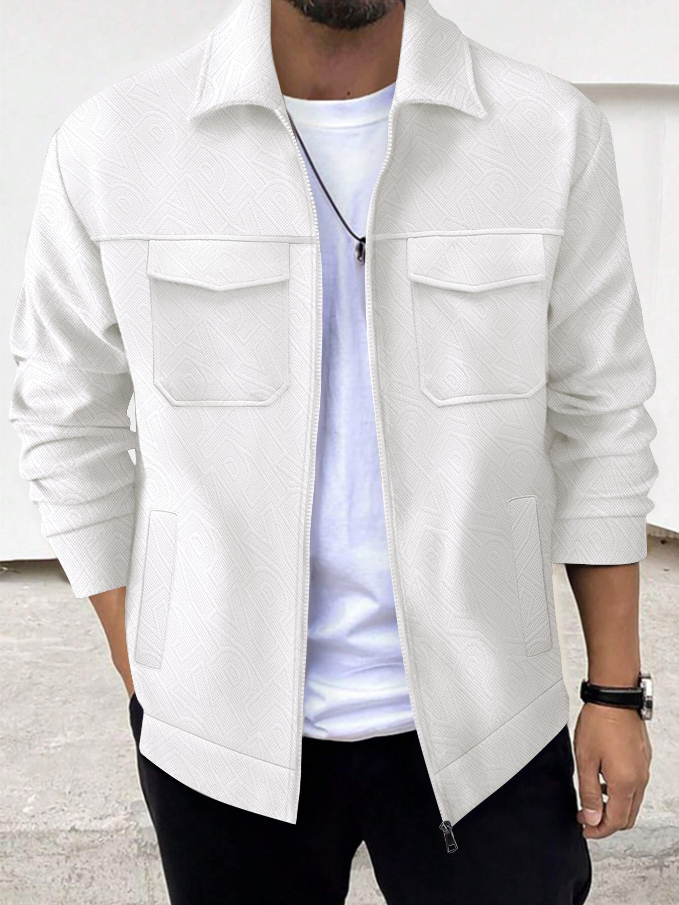 Men's Casual Jacket with Modern Design and Practical Pockets 3