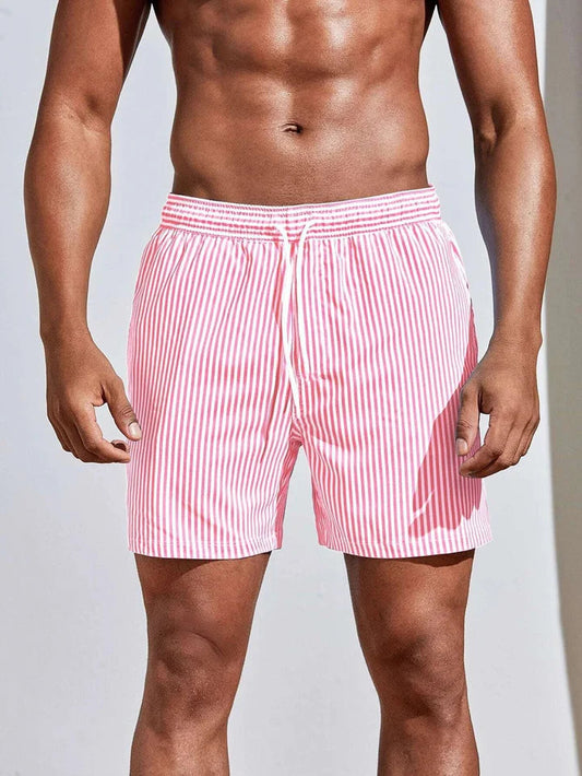 Men's Casual Shorts with Elastic Waistband and Drawstring 0