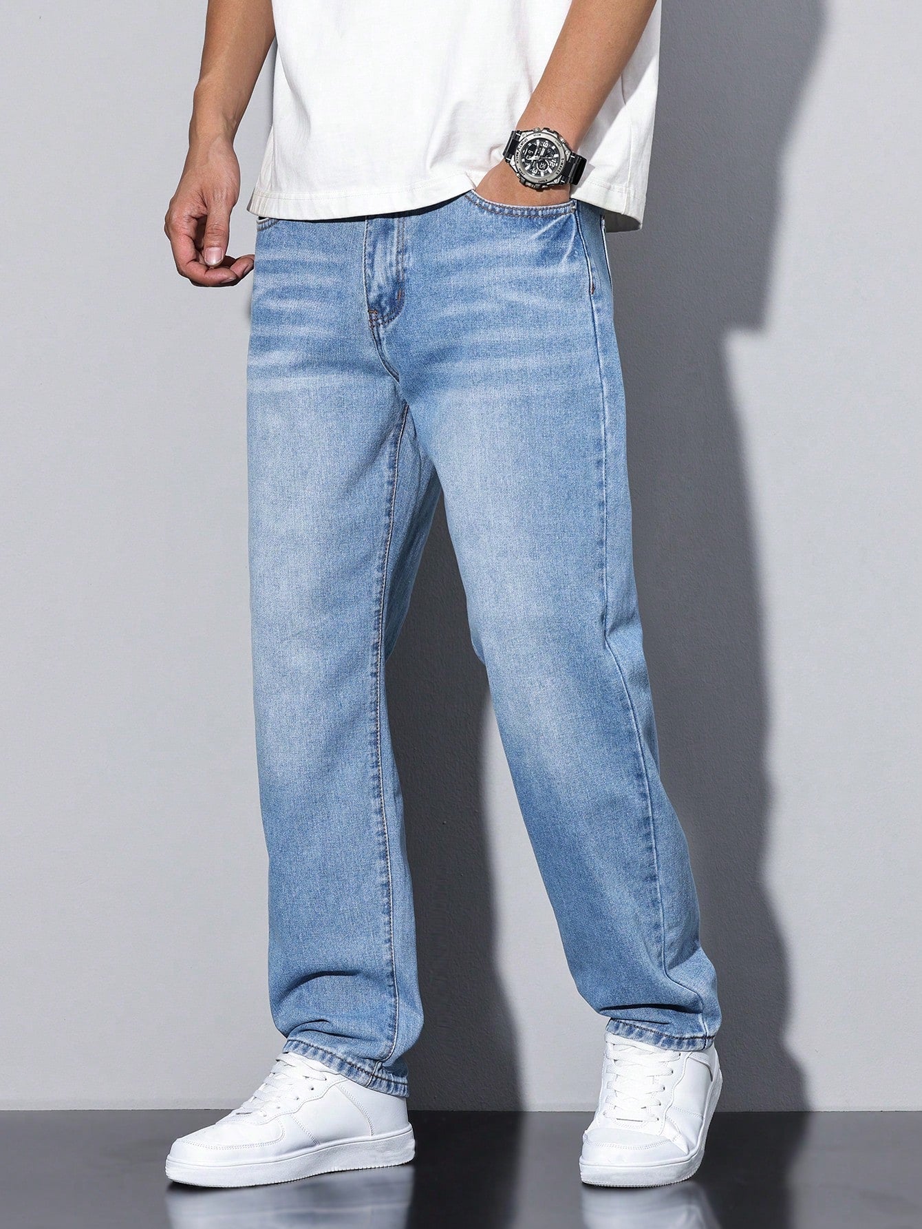Men's Casual Straight Leg Jeans 3