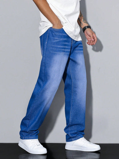 Men's Casual Straight Leg Jeans 4