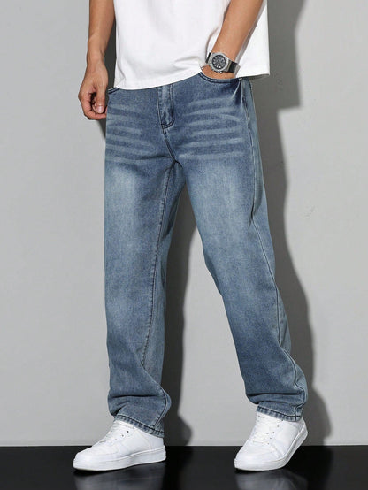 Men's Casual Straight Leg Jeans 5