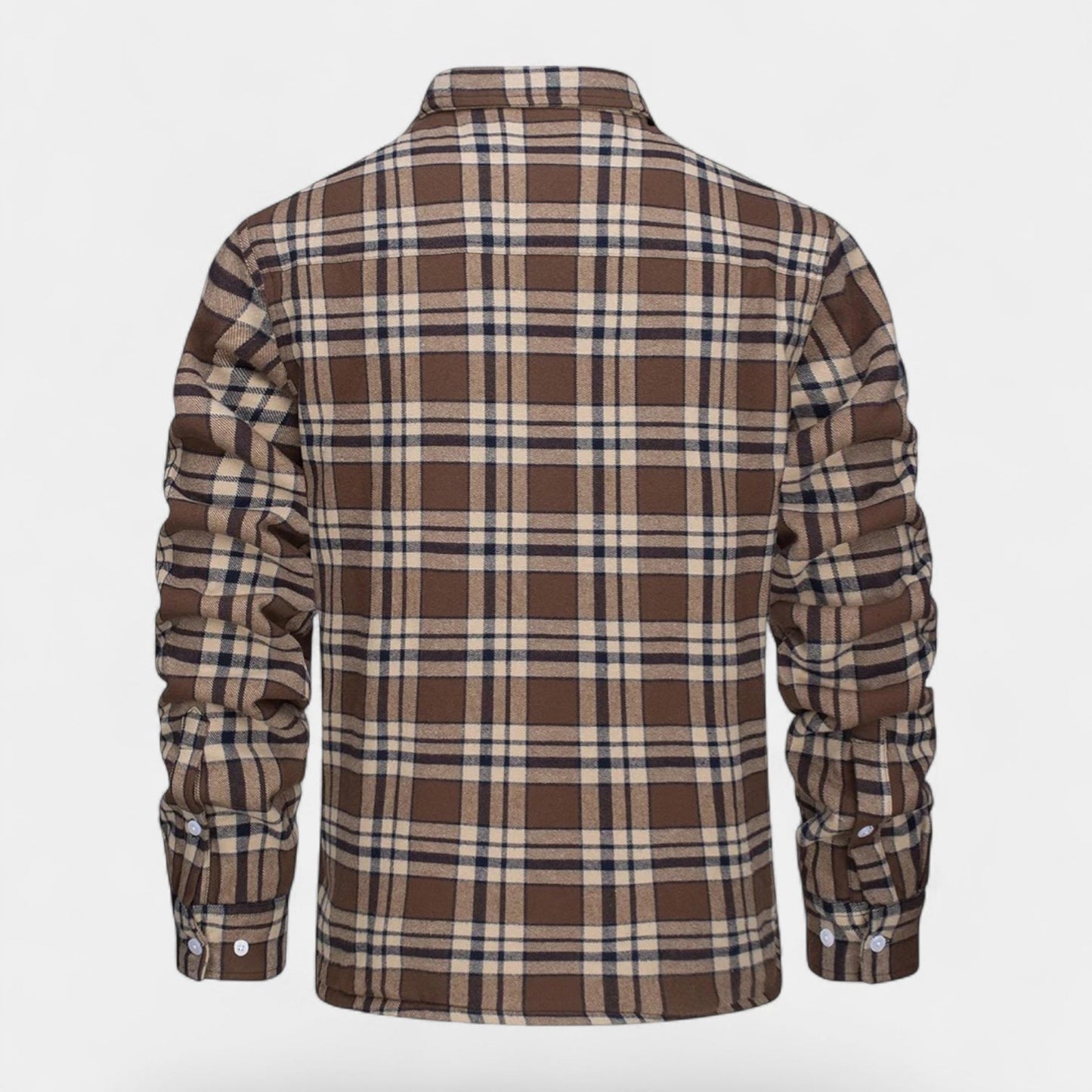 Men's Checkered Flannel Shirt with Fleece Lining 2