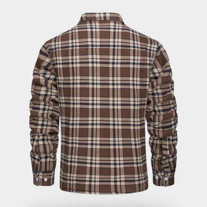 Men's Checkered Flannel Shirt with Fleece Lining 2