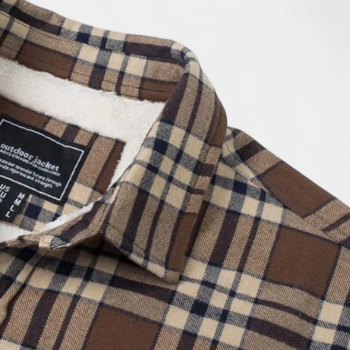 Men's Checkered Flannel Shirt with Fleece Lining 3