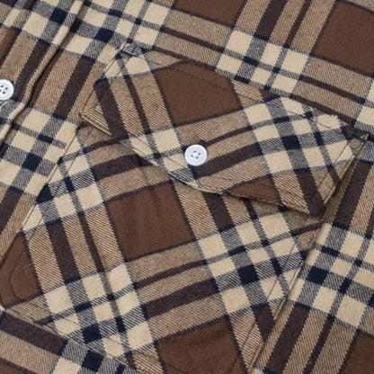 Men's Checkered Flannel Shirt with Fleece Lining 4