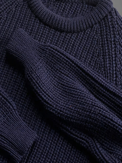 Men's Classic Knit Sweater with Round Neck 3