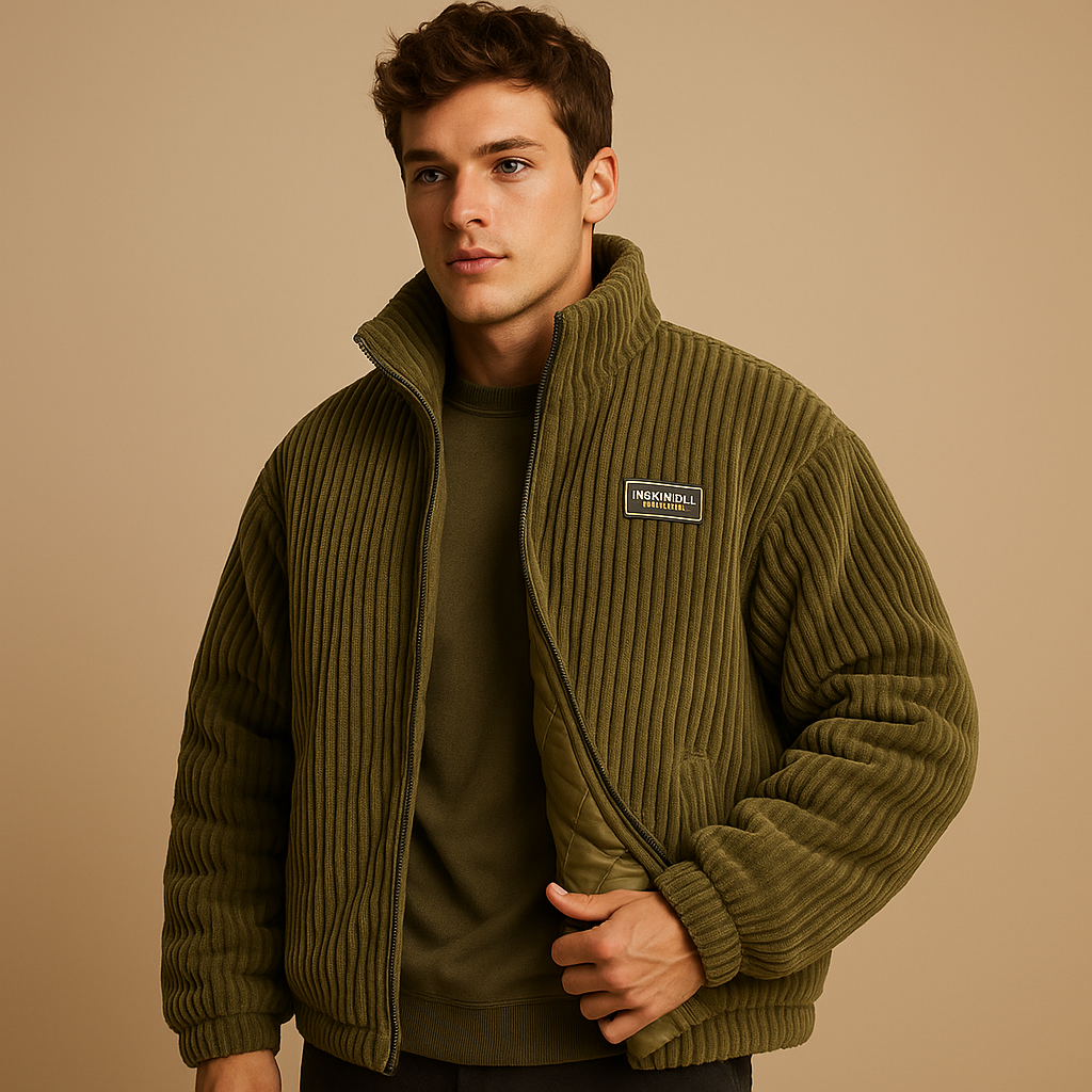 Men's Corduroy Jacket with Warm Lining 3