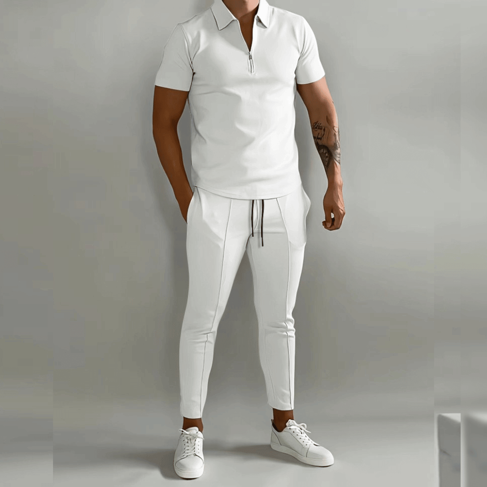 Men's Elegant Polo Shirt and Trouser Set 4