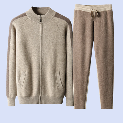 Men's Elegant Suit with Cardigan and Pants Set 7