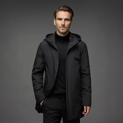 Men's Elegant Warm Winter Jacket with Hood 2