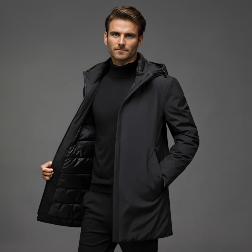 Men's Elegant Warm Winter Jacket with Hood 3