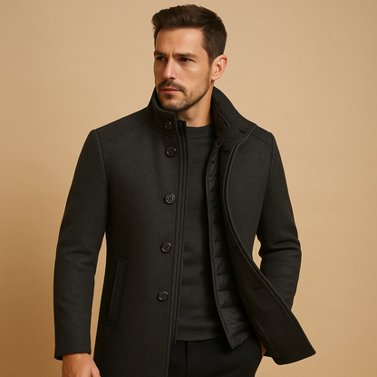 Men's Elegant Woolen Jacket for Formal and Casual Wear 1