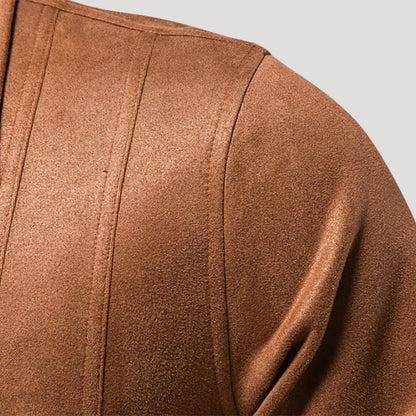 Men's Faux Suede Bomber Jacket 3