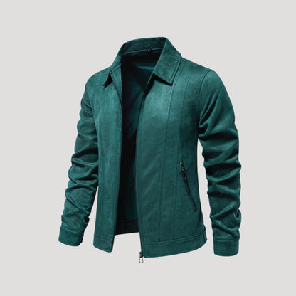Men's Faux Suede Bomber Jacket 5