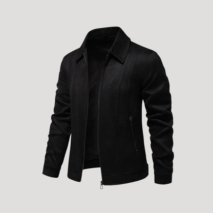Men's Faux Suede Bomber Jacket 7