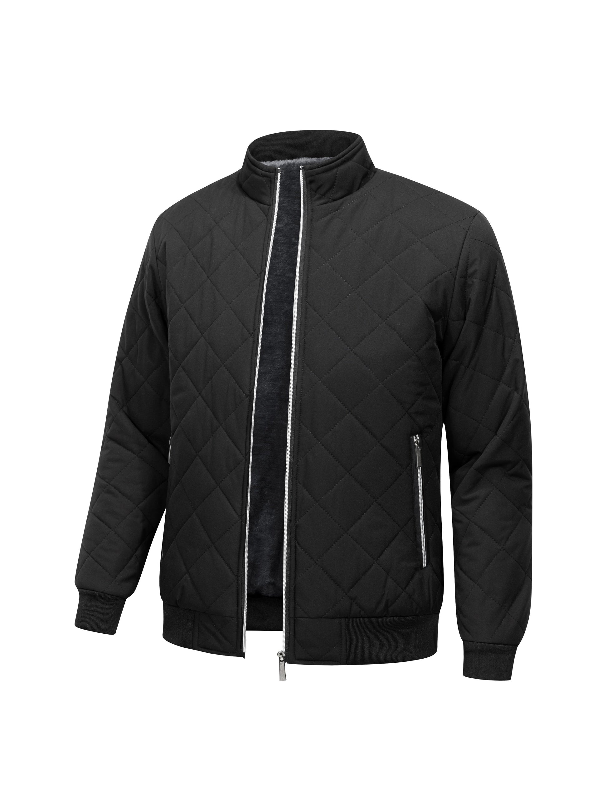 Men's Fleece Puffer Jacket - Warm Winter Outerwear 4