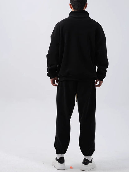 Men's Fleece Training Suit with Stand-Up Collar 8