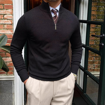 Men's Half-Zip Jumper - Stylish Knitwear for Casual Wear