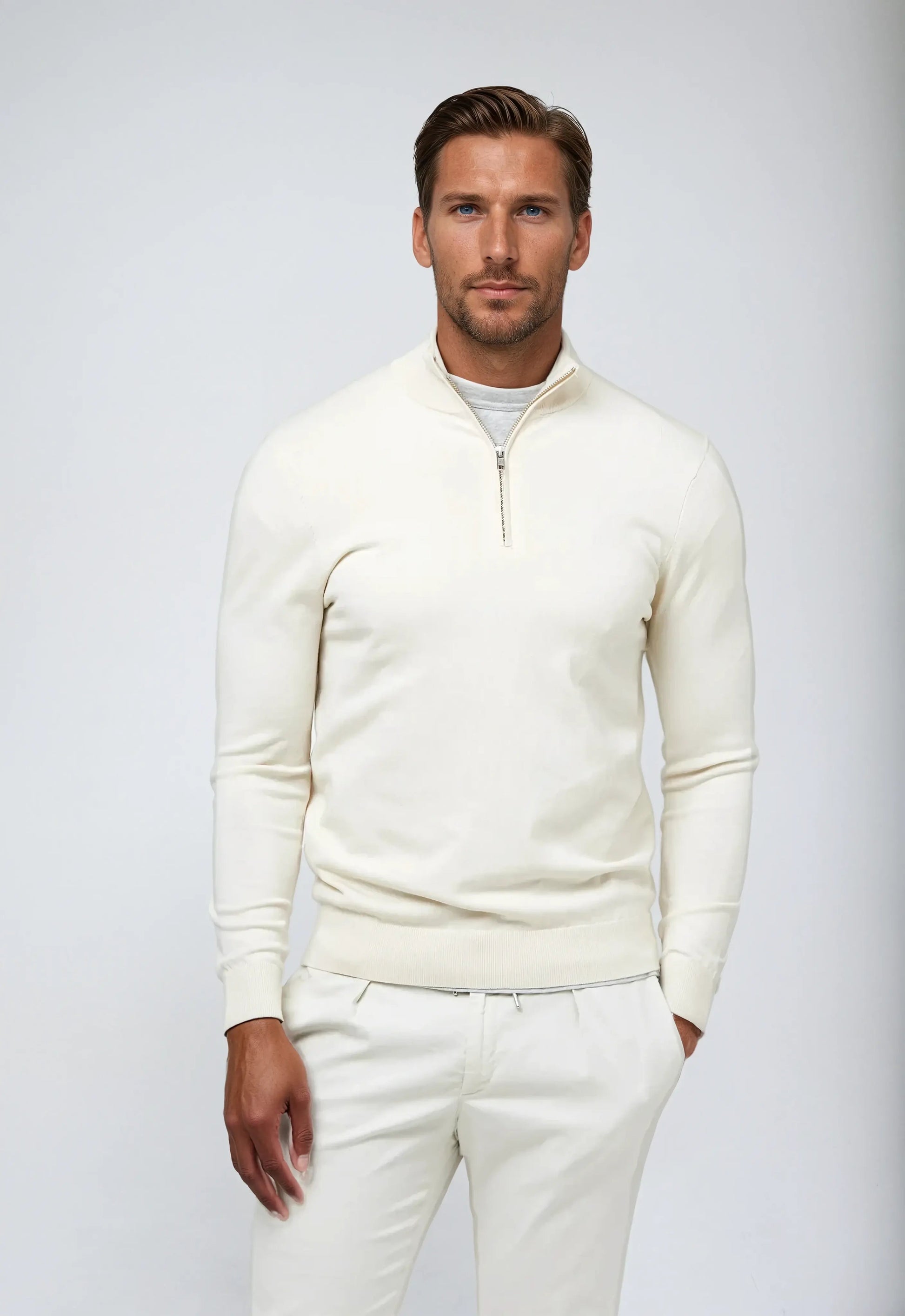 Men's Half-Zip Sweatshirt - Casual Fit Pullover Sweatshirt 0