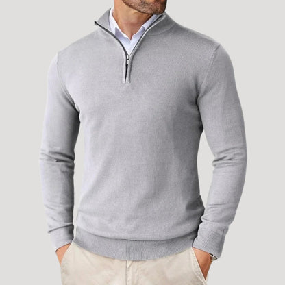 Men's Half Zip Knit Jumper - Smart Casual Knitwear 0