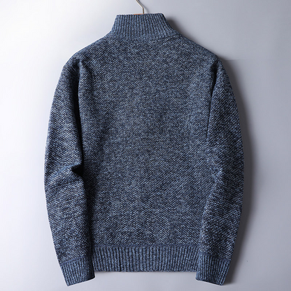 Men's Half Zip Sweater in Stylish Knit Fabric 3