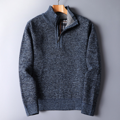 Men's Half Zip Sweater in Stylish Knit Fabric 4