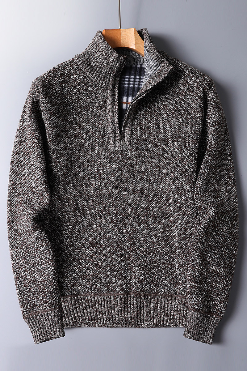 Men's Half Zip Sweater in Stylish Knit Fabric 5