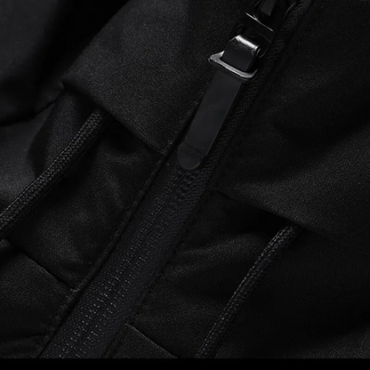 Men's Hooded Puffer Jacket with Zipper Pockets 6