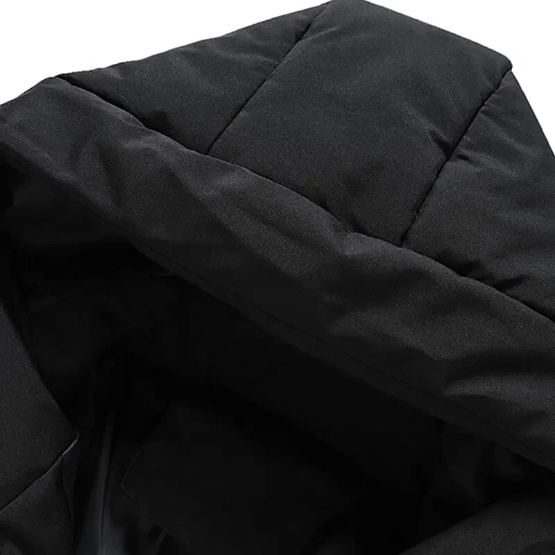 Men's Hooded Puffer Jacket with Zipper Pockets 7