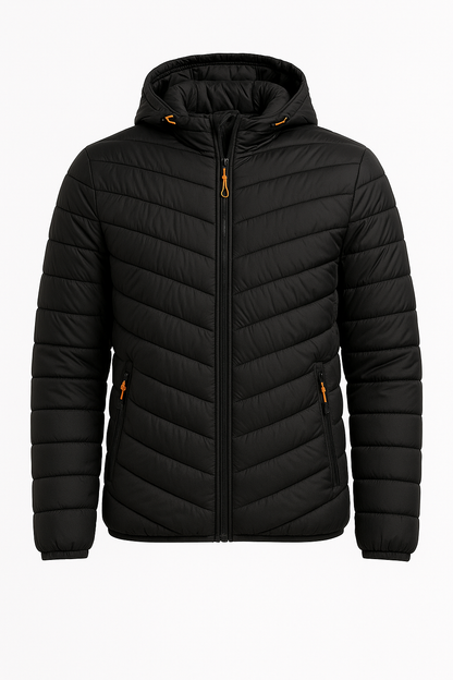 Men's Hooded Quilted Puffer Jacket for Winter 0