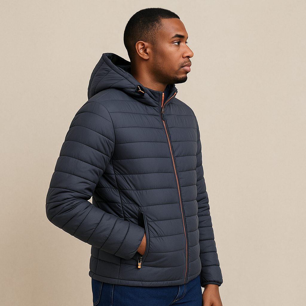 Men's Hooded Quilted Puffer Jacket for Winter 4