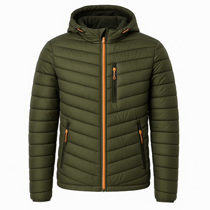 Men's Hooded Quilted Puffer Jacket for Winter 6