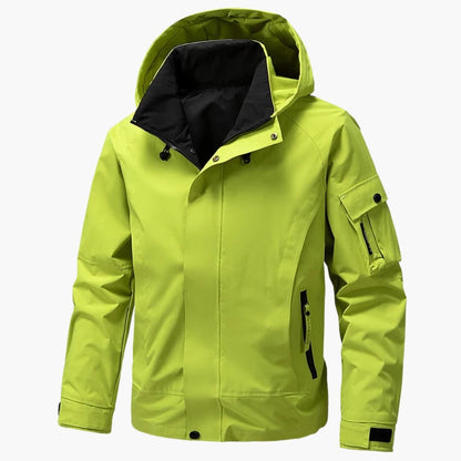 Men's Hooded Softshell Jacket with Functional Pockets 0