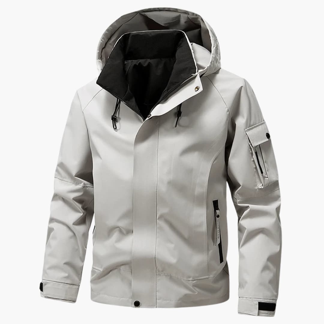 Men's Hooded Softshell Jacket with Functional Pockets 1