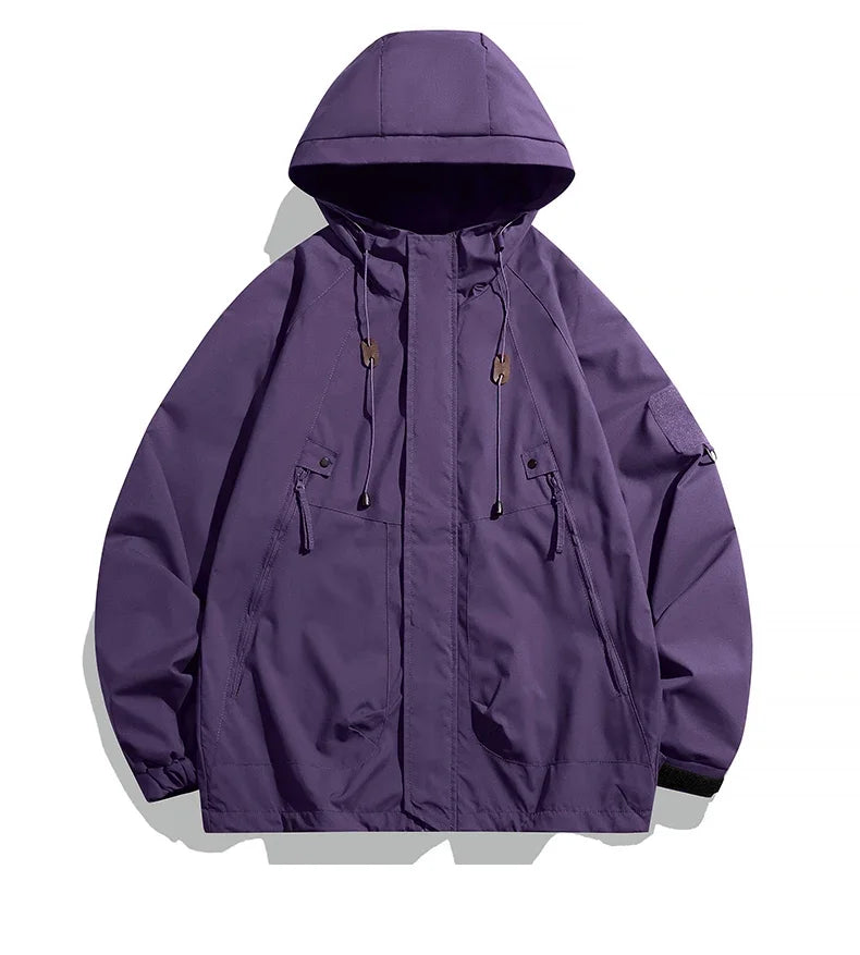 Men's Hooded Waterproof Windbreaker Jacket 6
