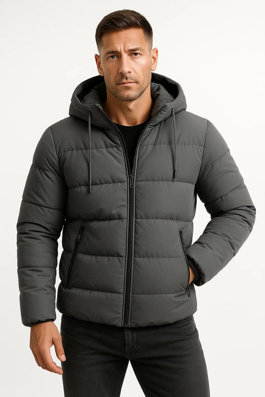 Men's Insulated Puffer Jacket with Hood 0
