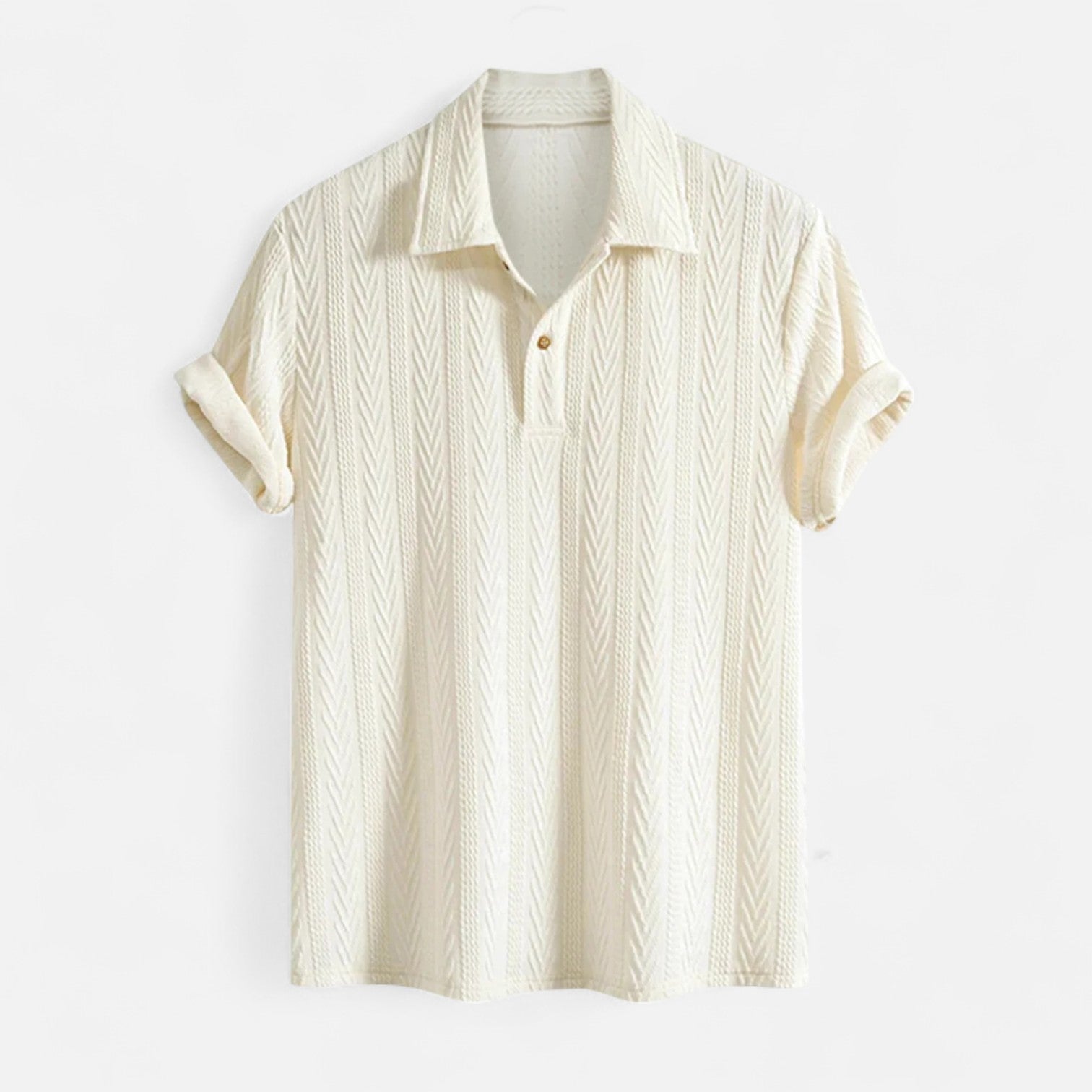 Men's Jacquard Polo Shirt - Casual Elegance and Comfort 1
