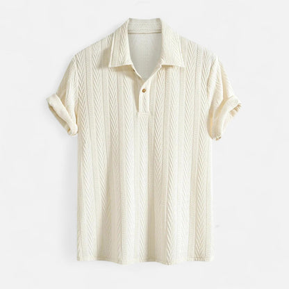 Men's Jacquard Polo Shirt - Casual Elegance and Comfort 1