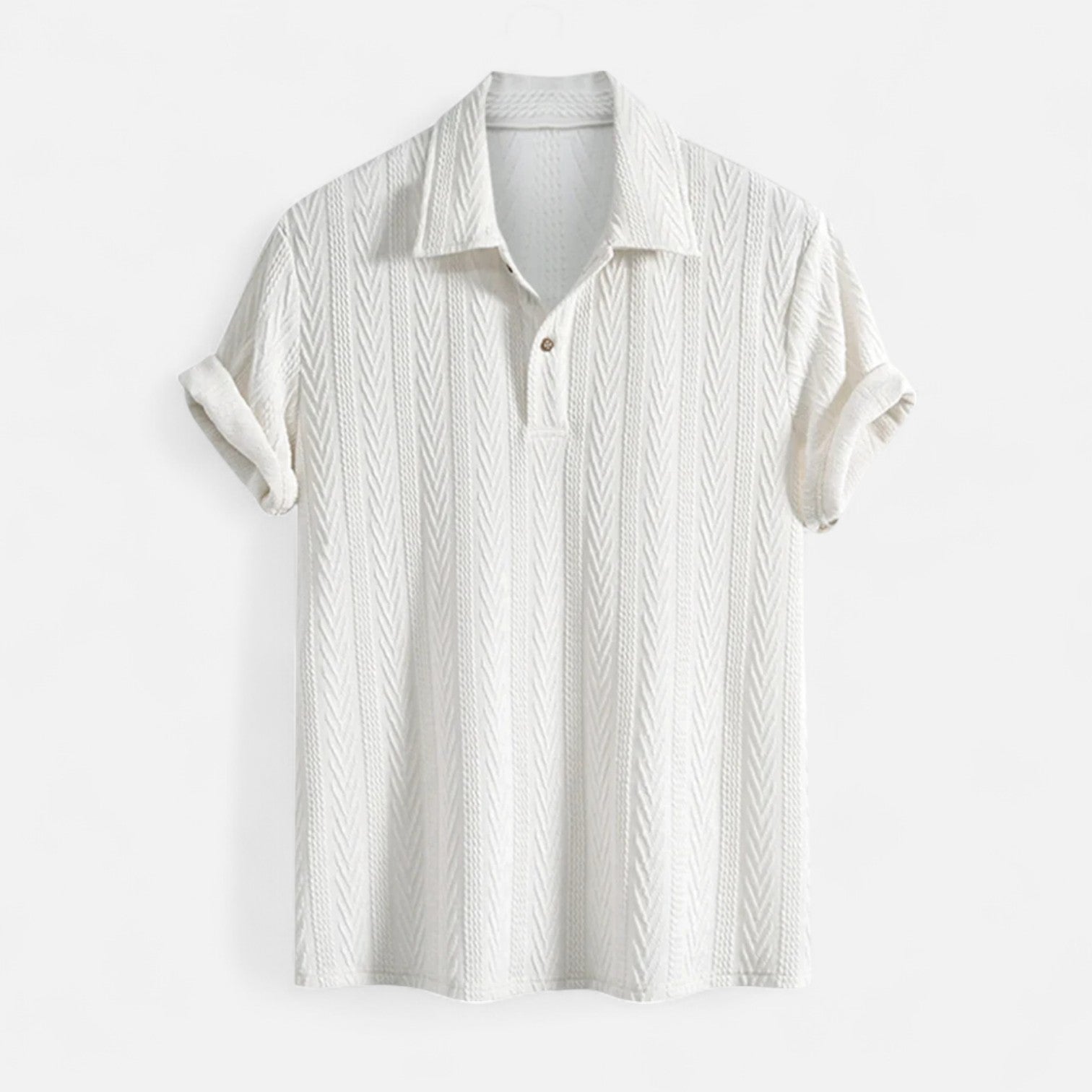 Men's Jacquard Polo Shirt - Casual Elegance and Comfort 2