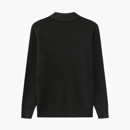 Men's Knit Sweater with Half-Zip Collar 1