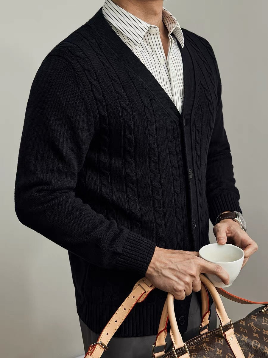 Men's Knitted Cardigan Sweater for Autumn and Winter 0