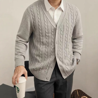 Men's Knitted Cardigan Sweater for Autumn and Winter 5