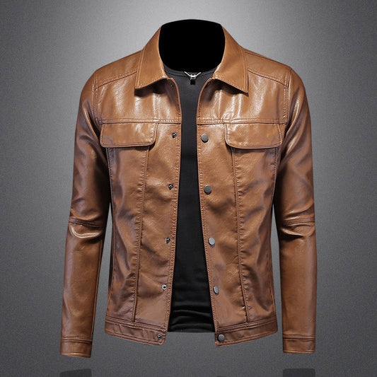 Men's Leather Biker Jacket for Motorcycle Riders 0