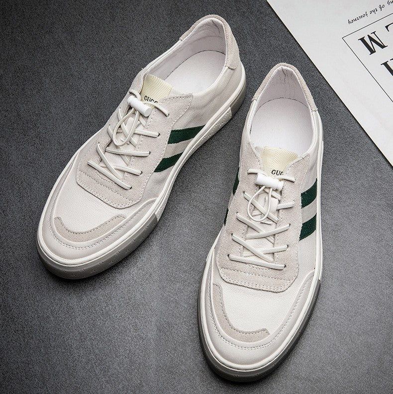 Men's Leather Casual Sneakers - Comfortable Everyday Trainers 8