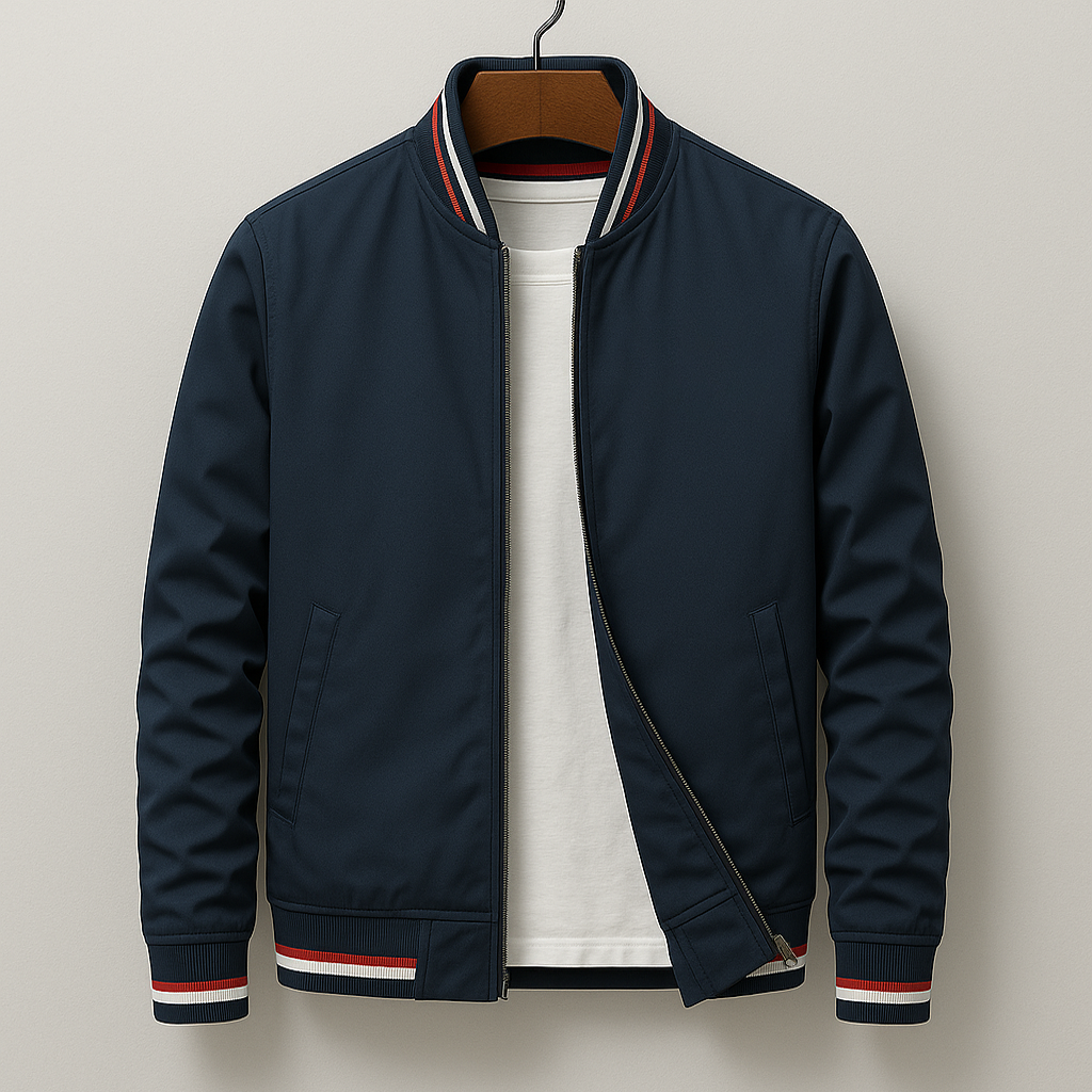 Men's Lightweight Zip-Up Bomber Jacket 0